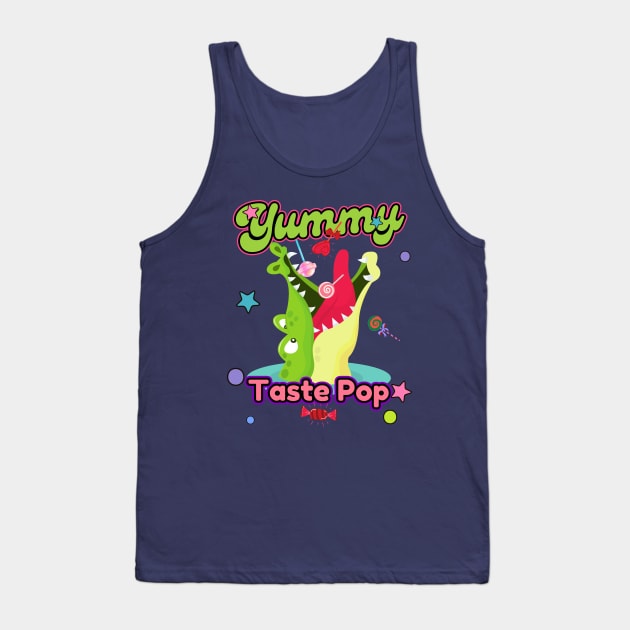 Tootsie pop Crocodile, Alligator yummy Taste Pop-How Many Licks Does It Really Take? Tank Top by LittleZea